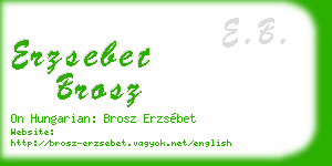 erzsebet brosz business card