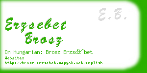 erzsebet brosz business card